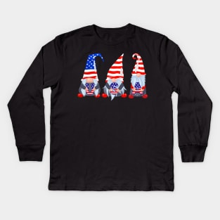 4th of july gnome Kids Long Sleeve T-Shirt